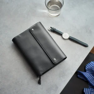 Leather Charcoal Gray A5 Cousin Size